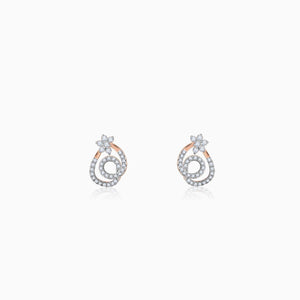 Rose Gold Twist of Grace Earrings