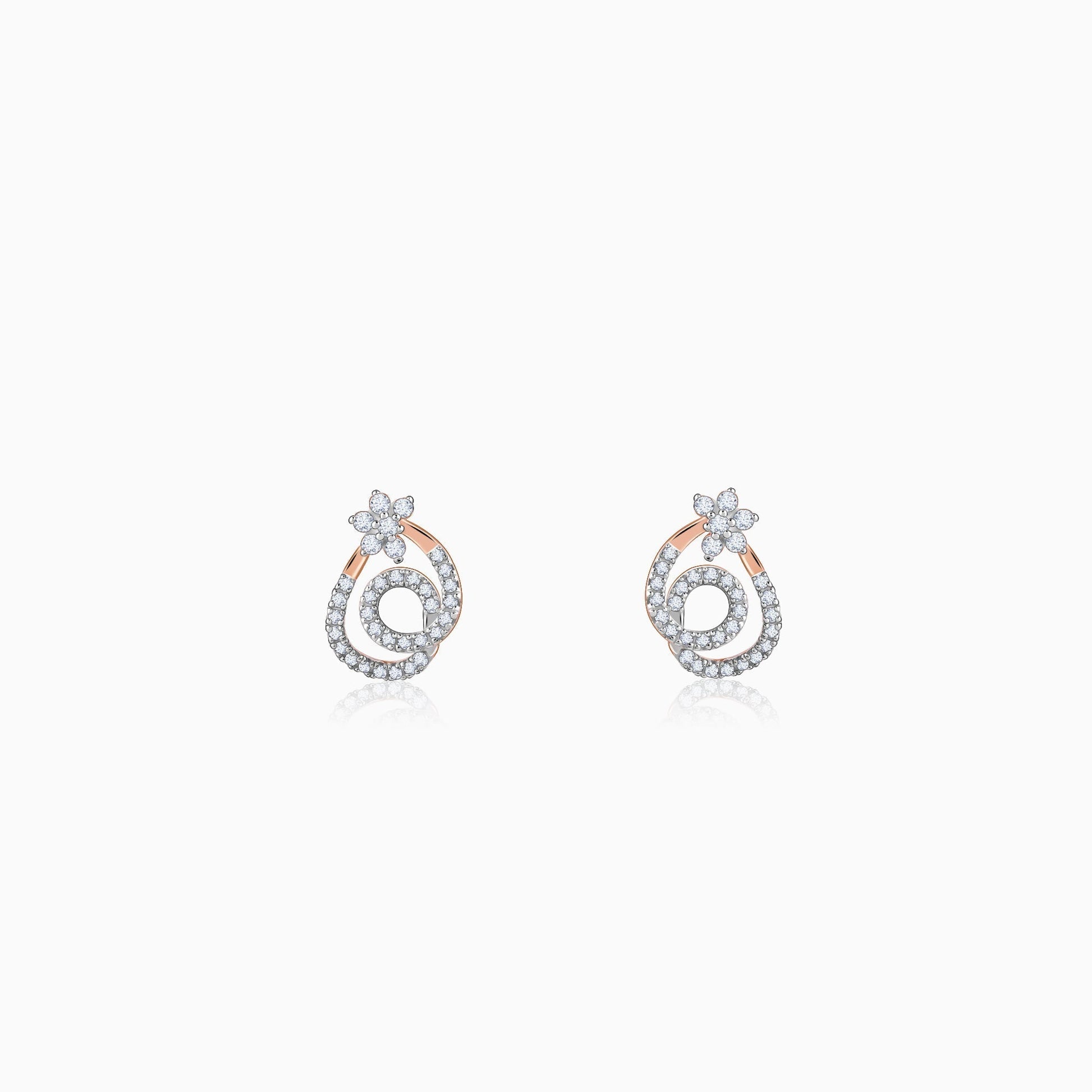 Rose Gold Twist of Grace Earrings