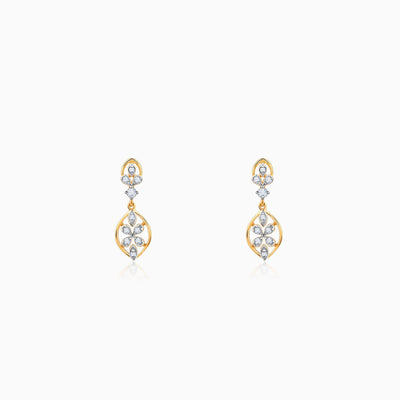 Gold Pretty Dangler Diamond Earrings