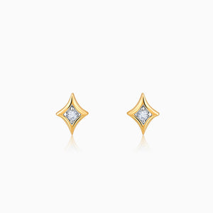 Gold Sparkle Diamond Earrings