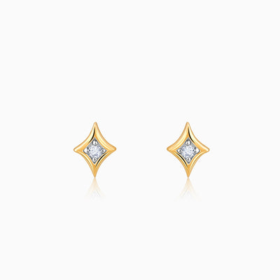 Gold Sparkle Diamond Earrings