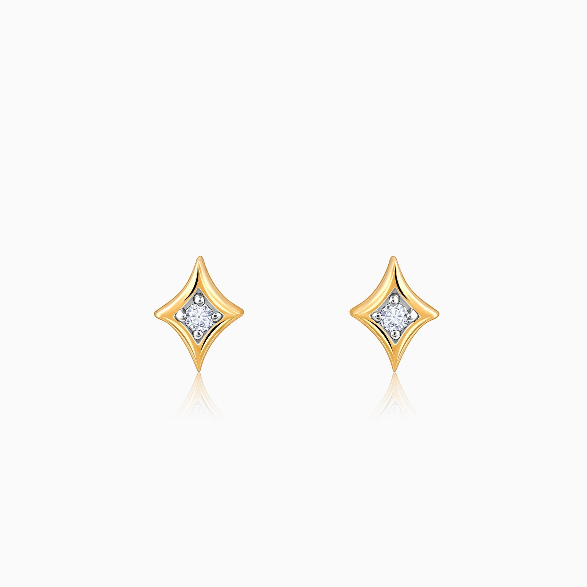 Gold Sparkle Diamond Earrings