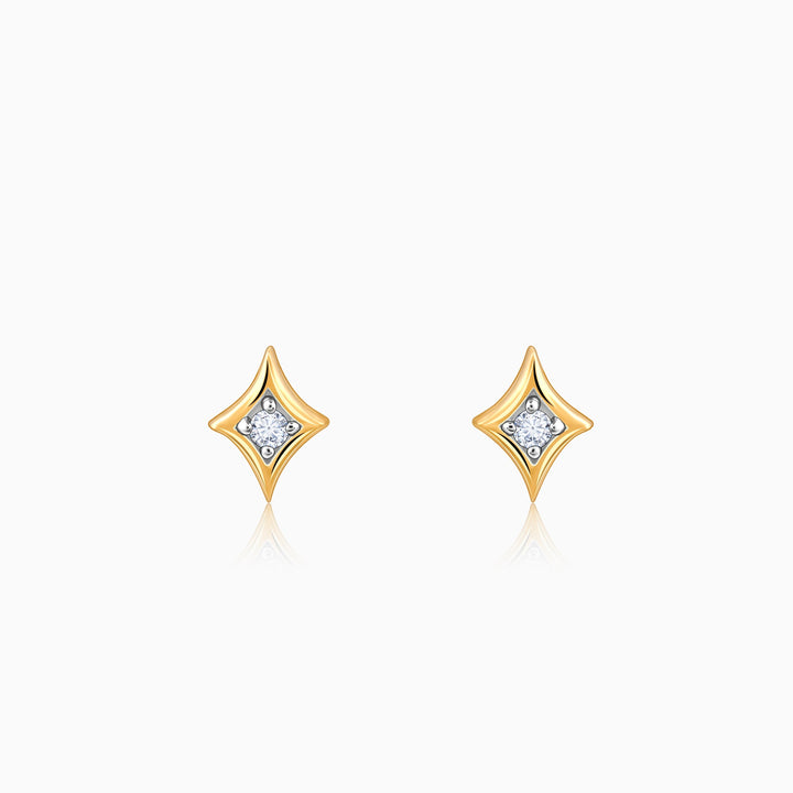 Gold Sparkle Diamond Earrings