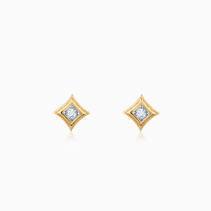 Gold Quad Diamond Earrings