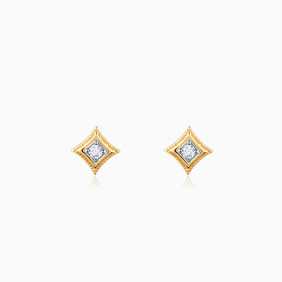 Gold Quad Diamond Earrings