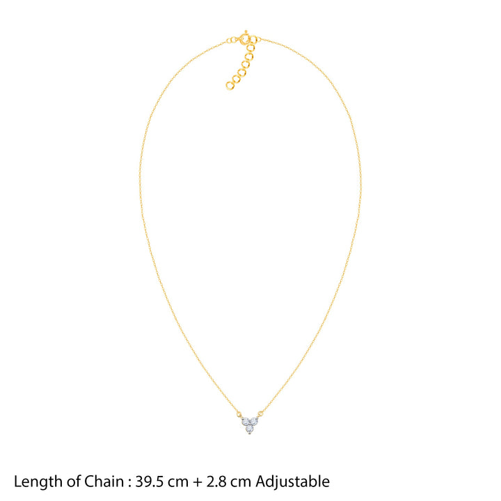 Gold Triple Circle Diamond Necklace