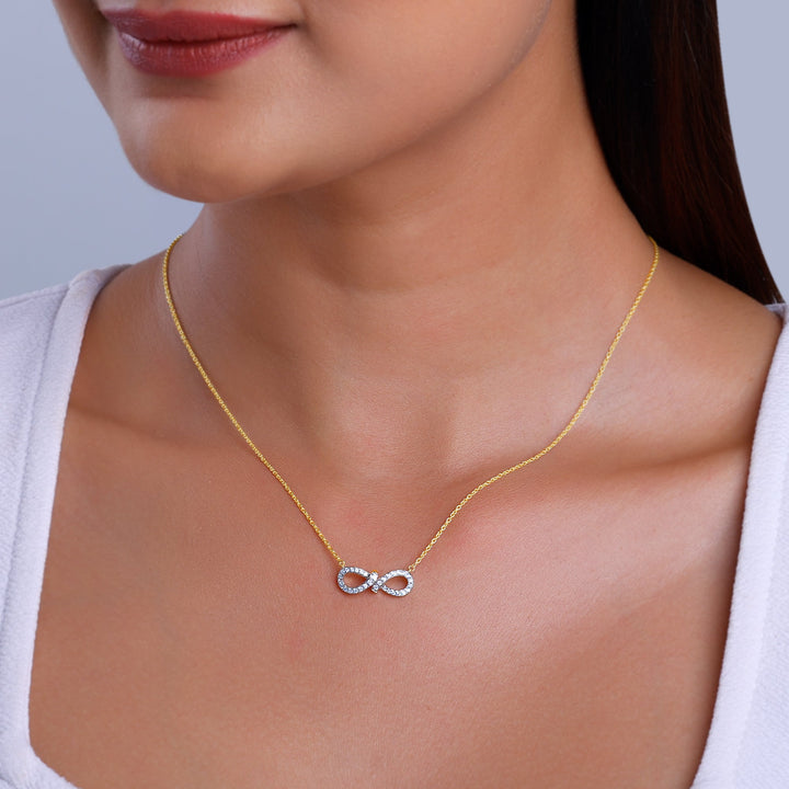 Gold Infini Diamond Necklace