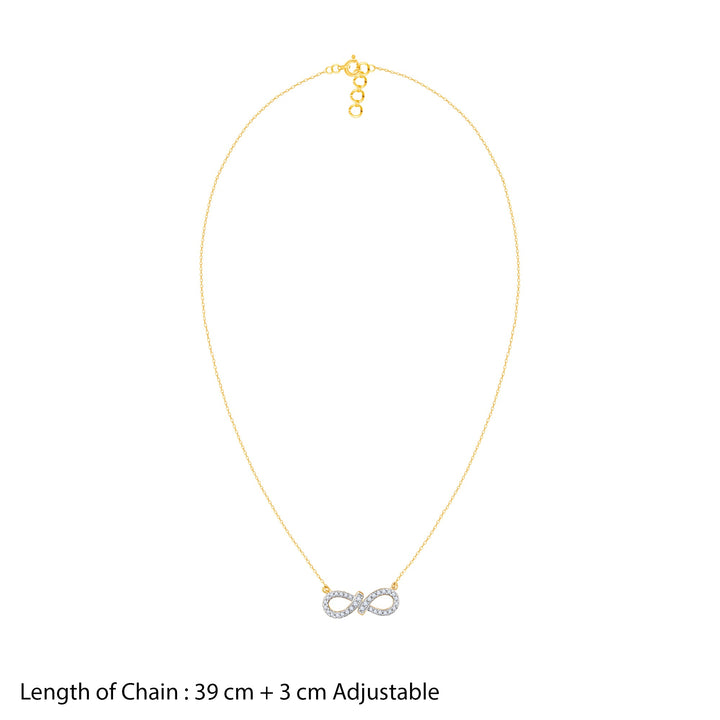 Gold Infini Diamond Necklace