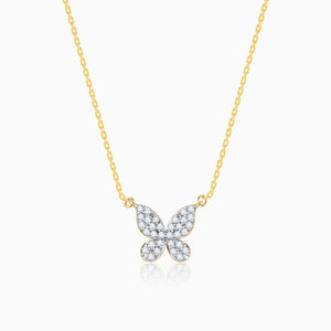 Gold Papillon Diamond Necklace