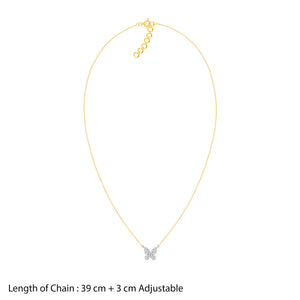 Gold Papillon Diamond Necklace