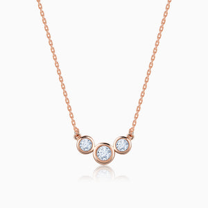 Rose Gold Cercle Diamond Necklace