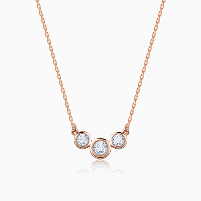Rose Gold Cercle Diamond Necklace