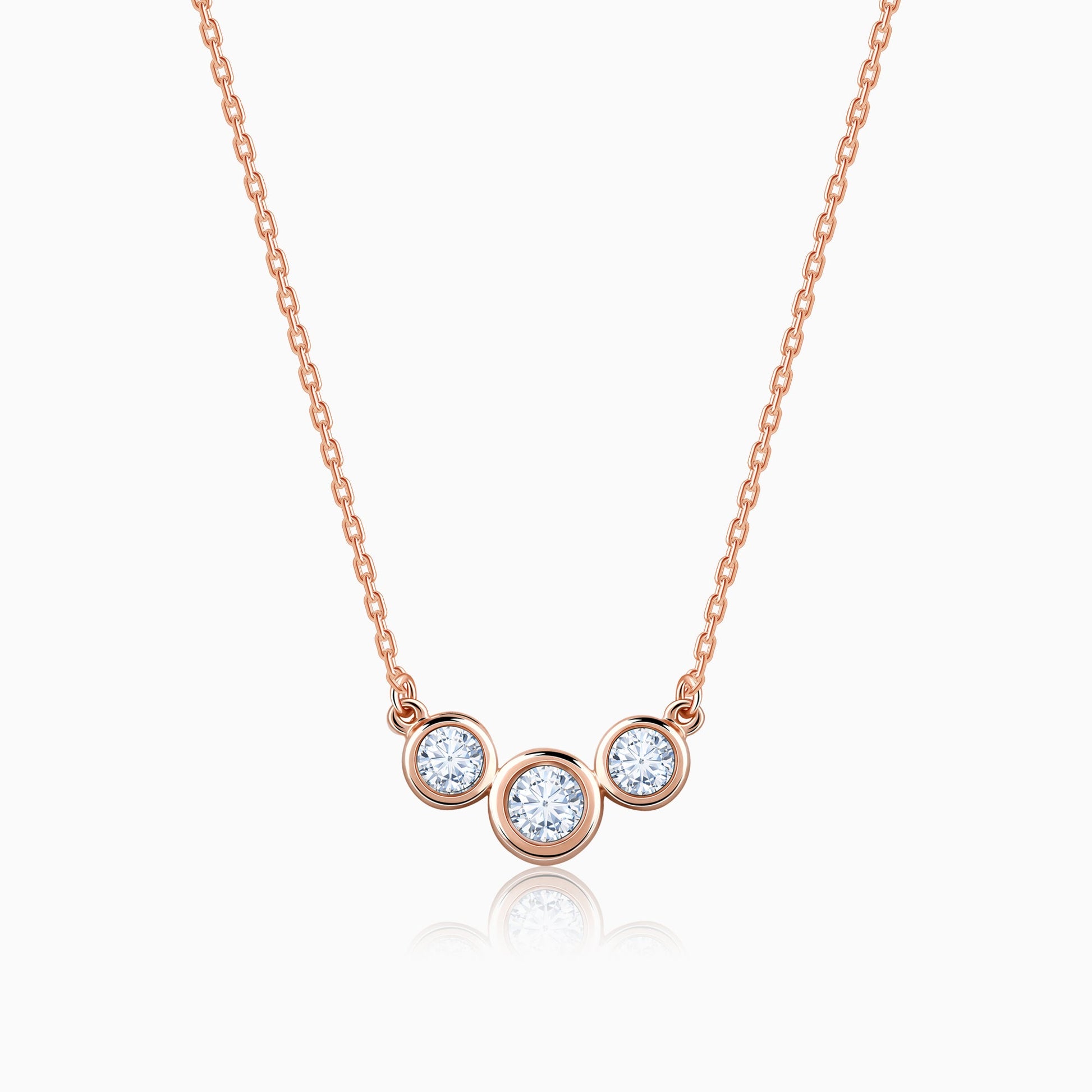 Rose Gold Cercle Diamond Necklace