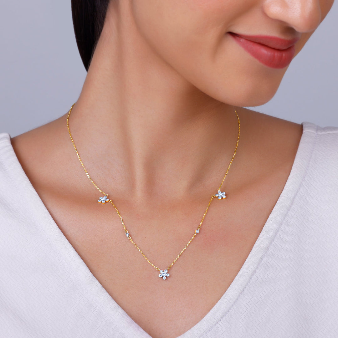 Gold Novae Diamond Necklace