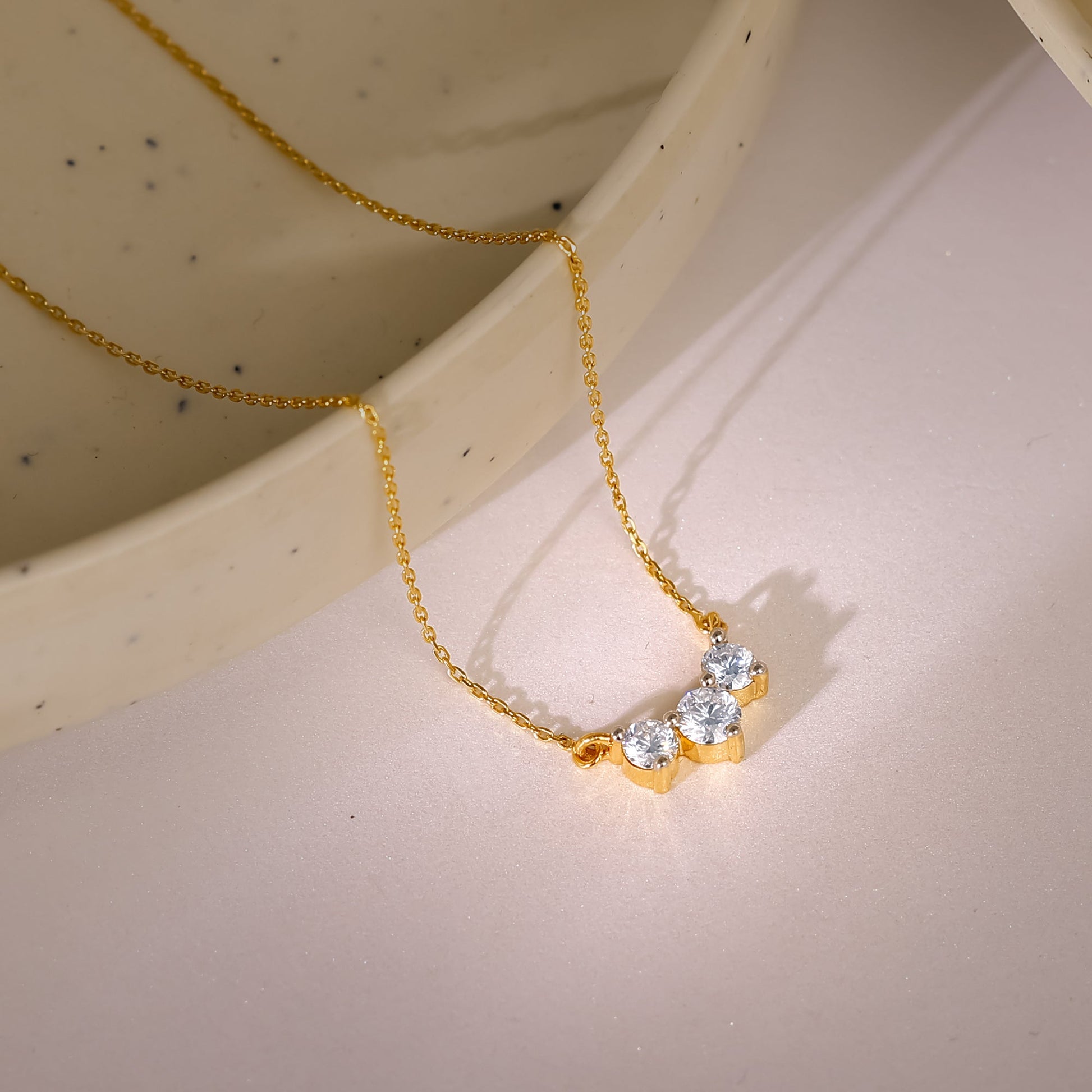 Gold Trilove Diamond Necklace