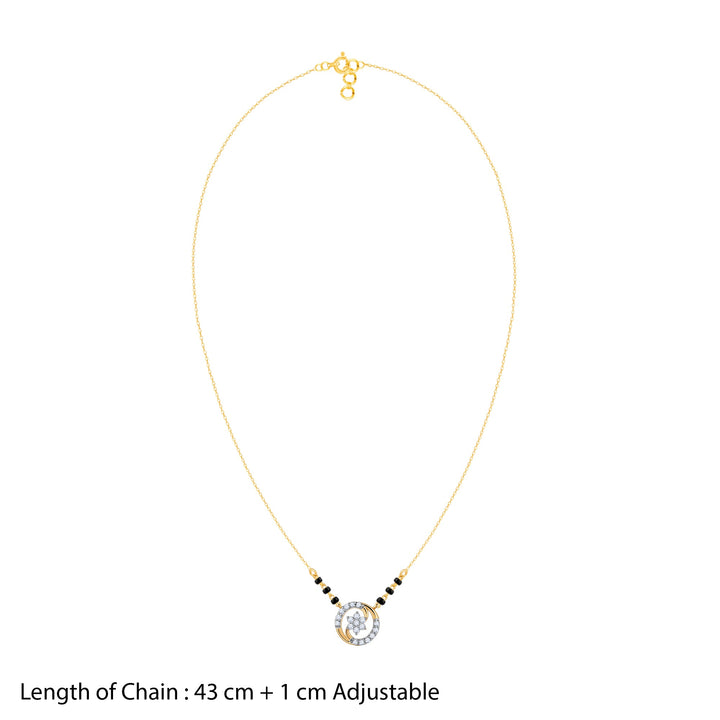 Gold Sanya Diamond Mangalsutra