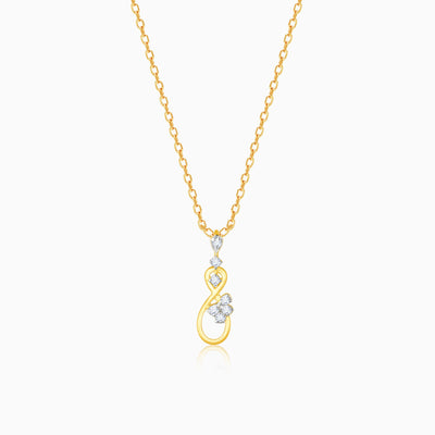 Gold Infinite Elegance Diamond Pendant