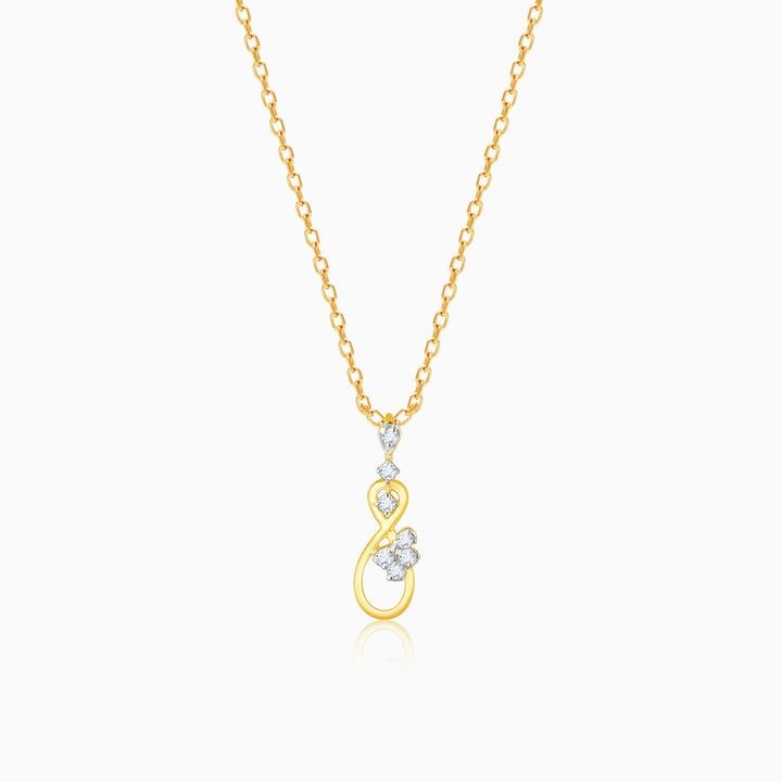 Gold Infinite Elegance Diamond Pendant