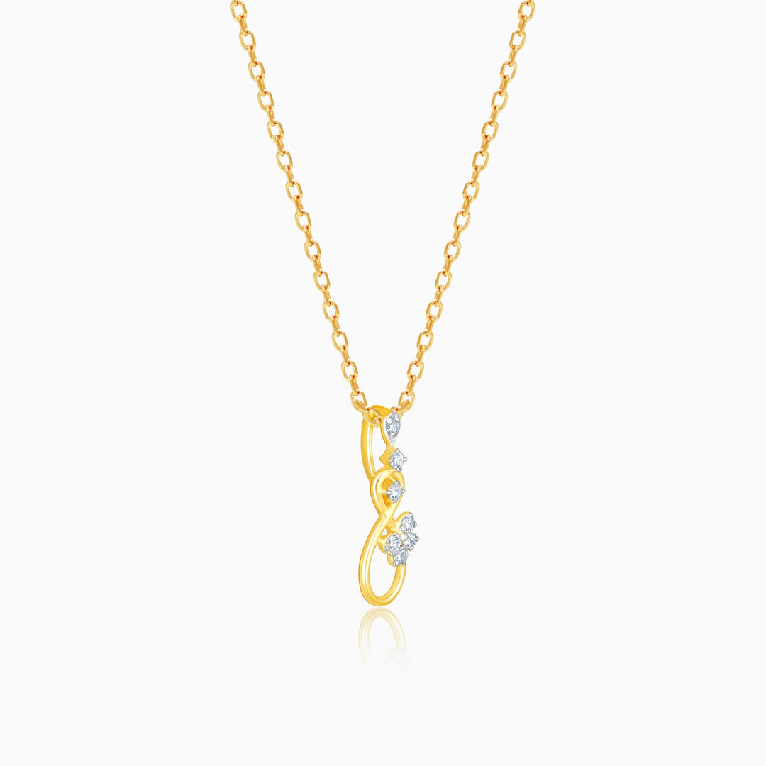 Gold Infinite Elegance Diamond Pendant