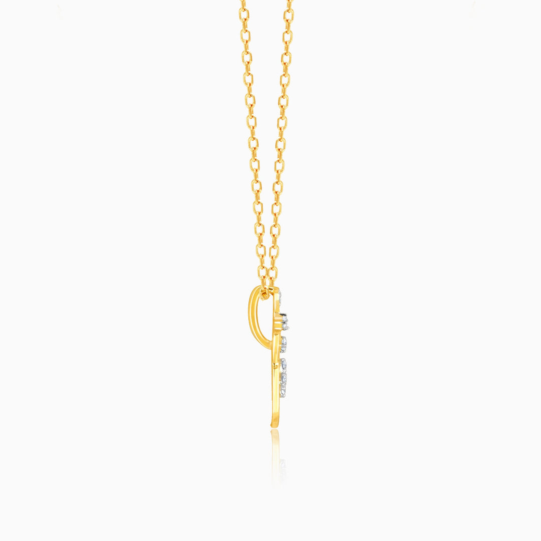 Gold Infinite Elegance Diamond Pendant