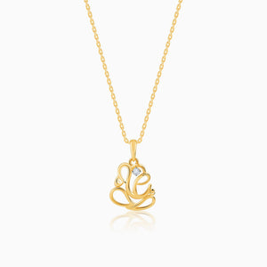 Gold Ganesha Diamond Pendant