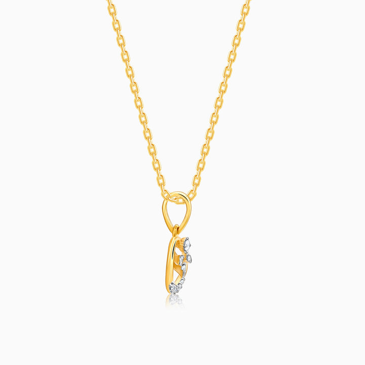 Gold Trance Diamond Pendant