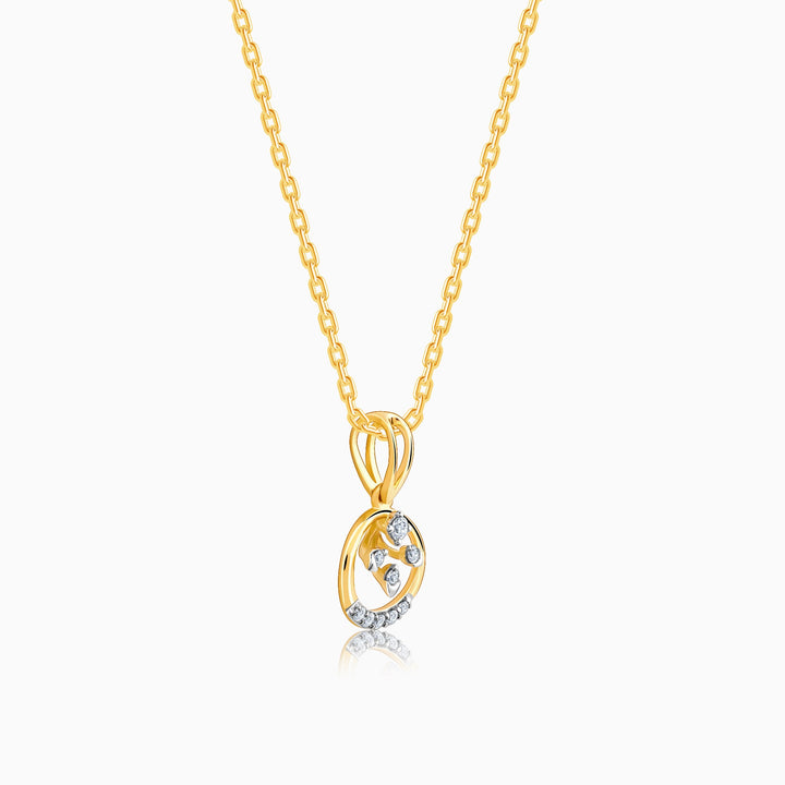 Gold Trance Diamond Pendant