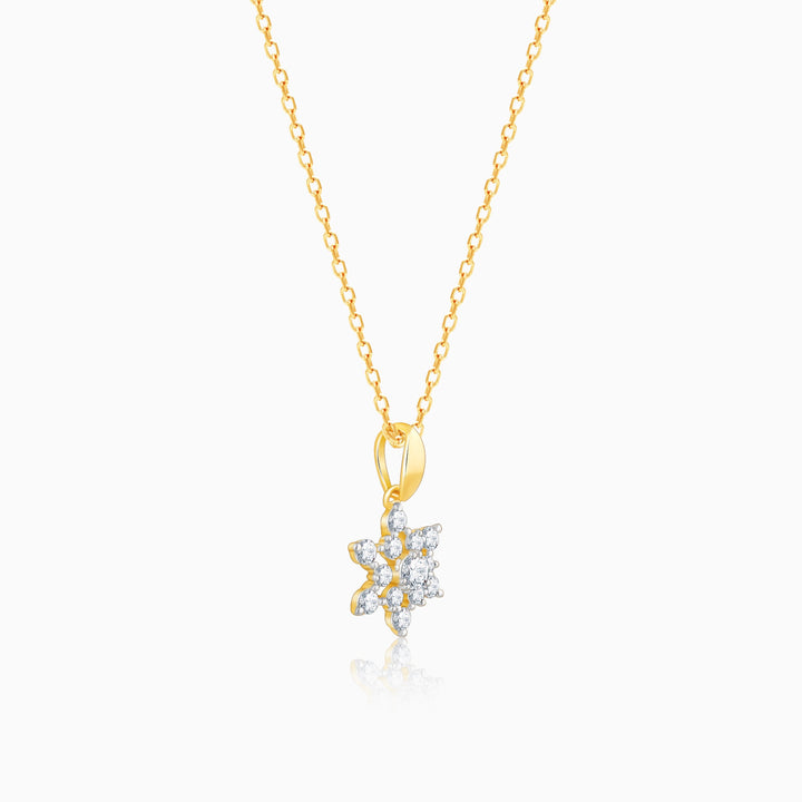 Gold Frost Diamond Pendant