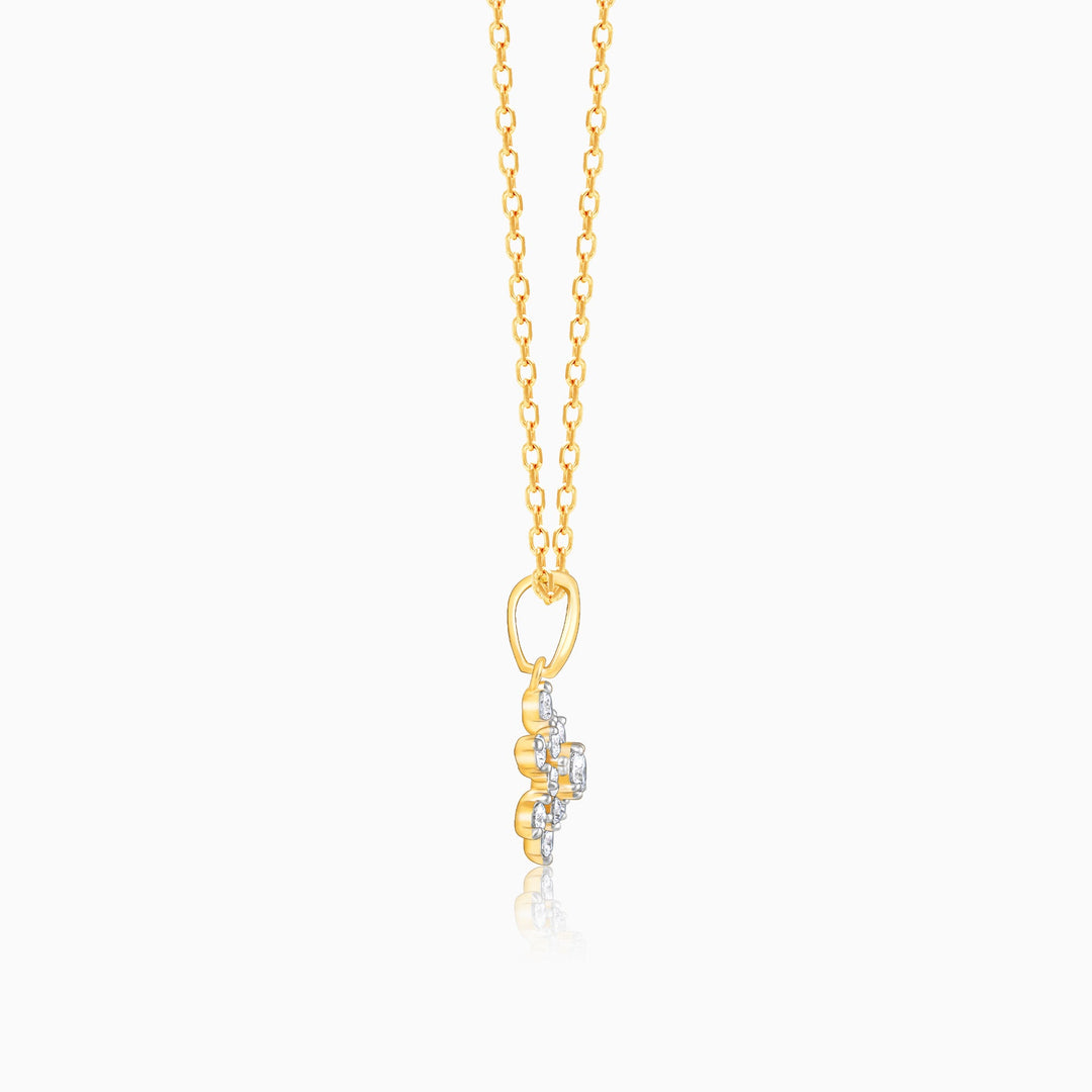 Gold Frost Diamond Pendant