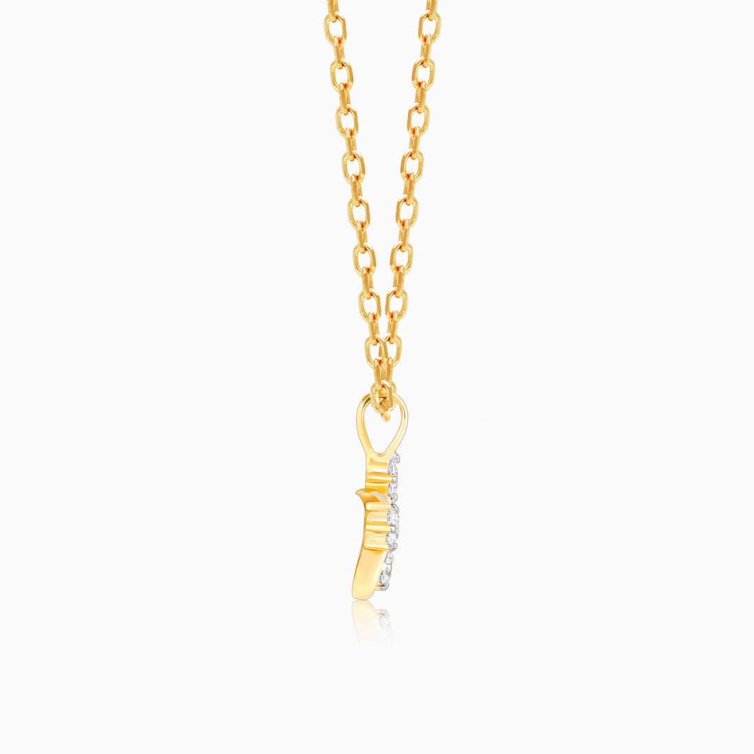 Gold Glorious Quartet Diamond Pendant