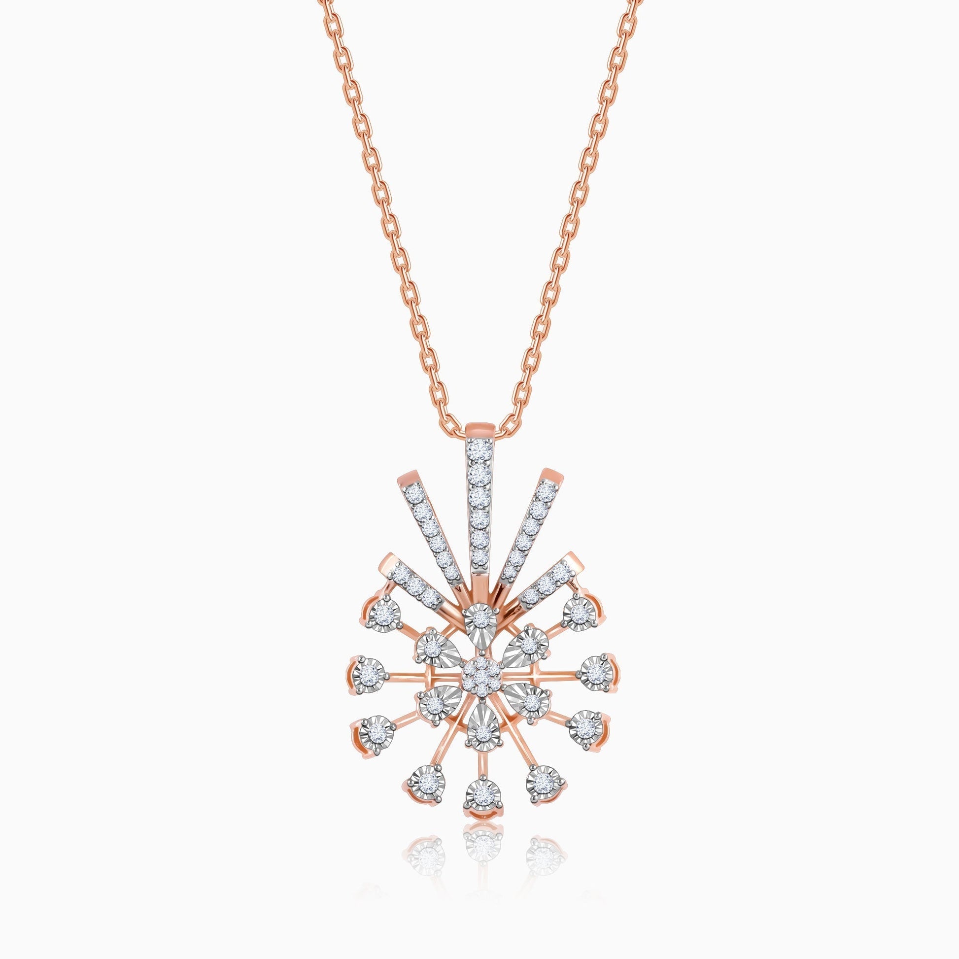 Rose Gold Sinhaparni Diamond Pendant