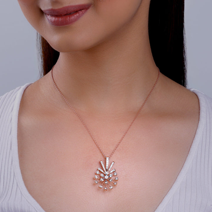 Rose Gold Sinhaparni Diamond Pendant