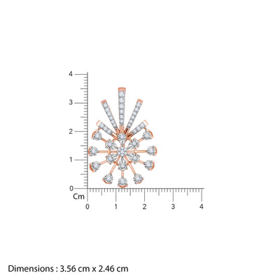 Rose Gold Sinhaparni Diamond Pendant