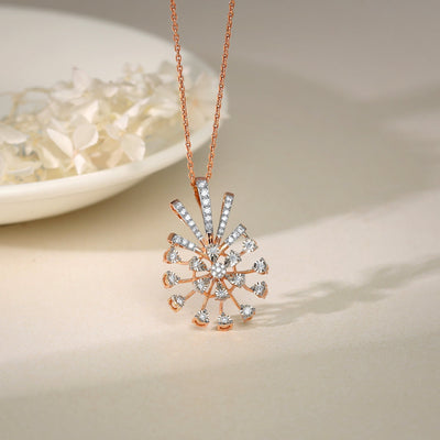 Rose Gold Sinhaparni Diamond Pendant