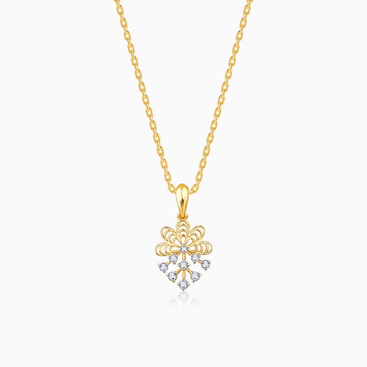 Gold Marigold Diamond Pendant