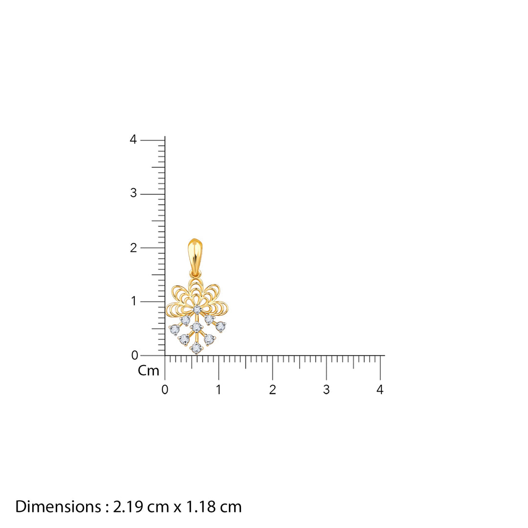 Gold Marigold Diamond Pendant