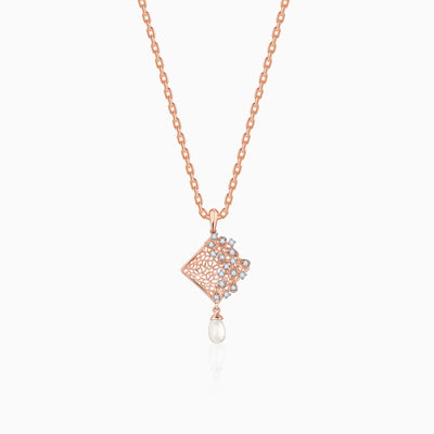 Rose Gold Vega Diamond Pendant