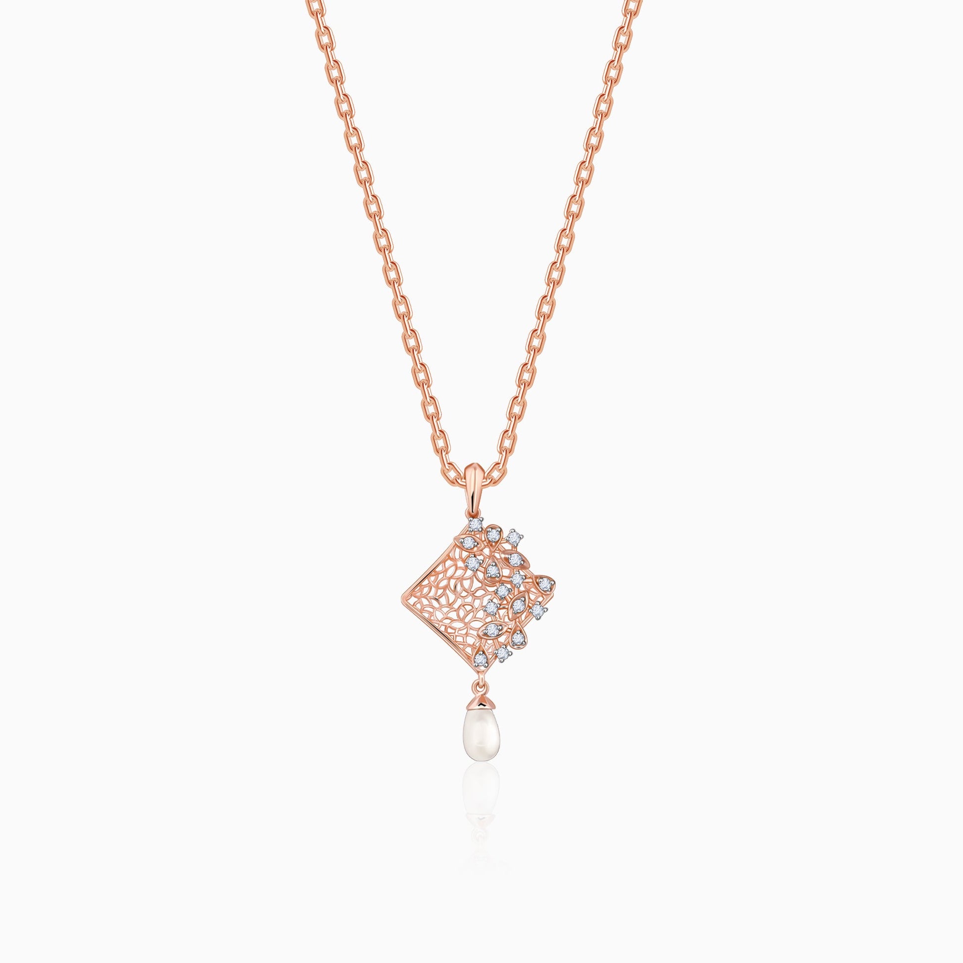 Rose Gold Vega Diamond Pendant