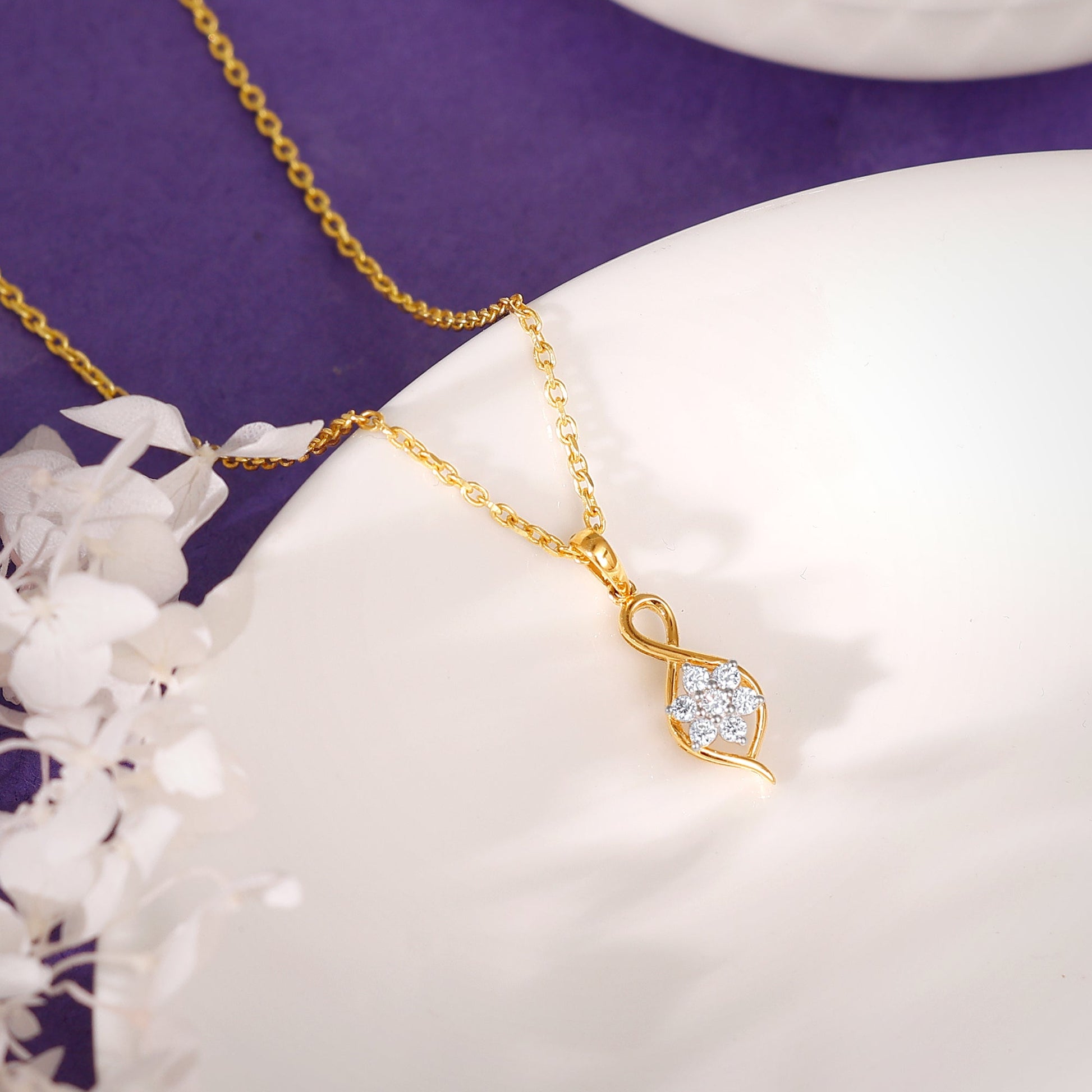 Gold Cosmos Diamond Pendant