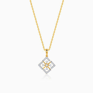 Gold Losange Diamond Pendant