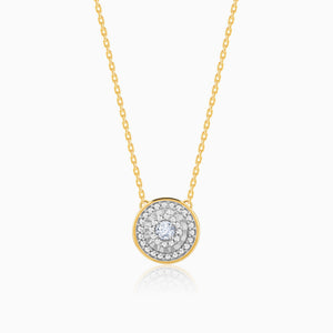 Gold Gorgeous Cluster Diamond Necklace