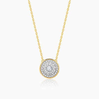 Gold Gorgeous Cluster Diamond Necklace