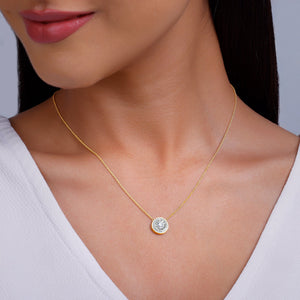 Gold Gorgeous Cluster Diamond Necklace