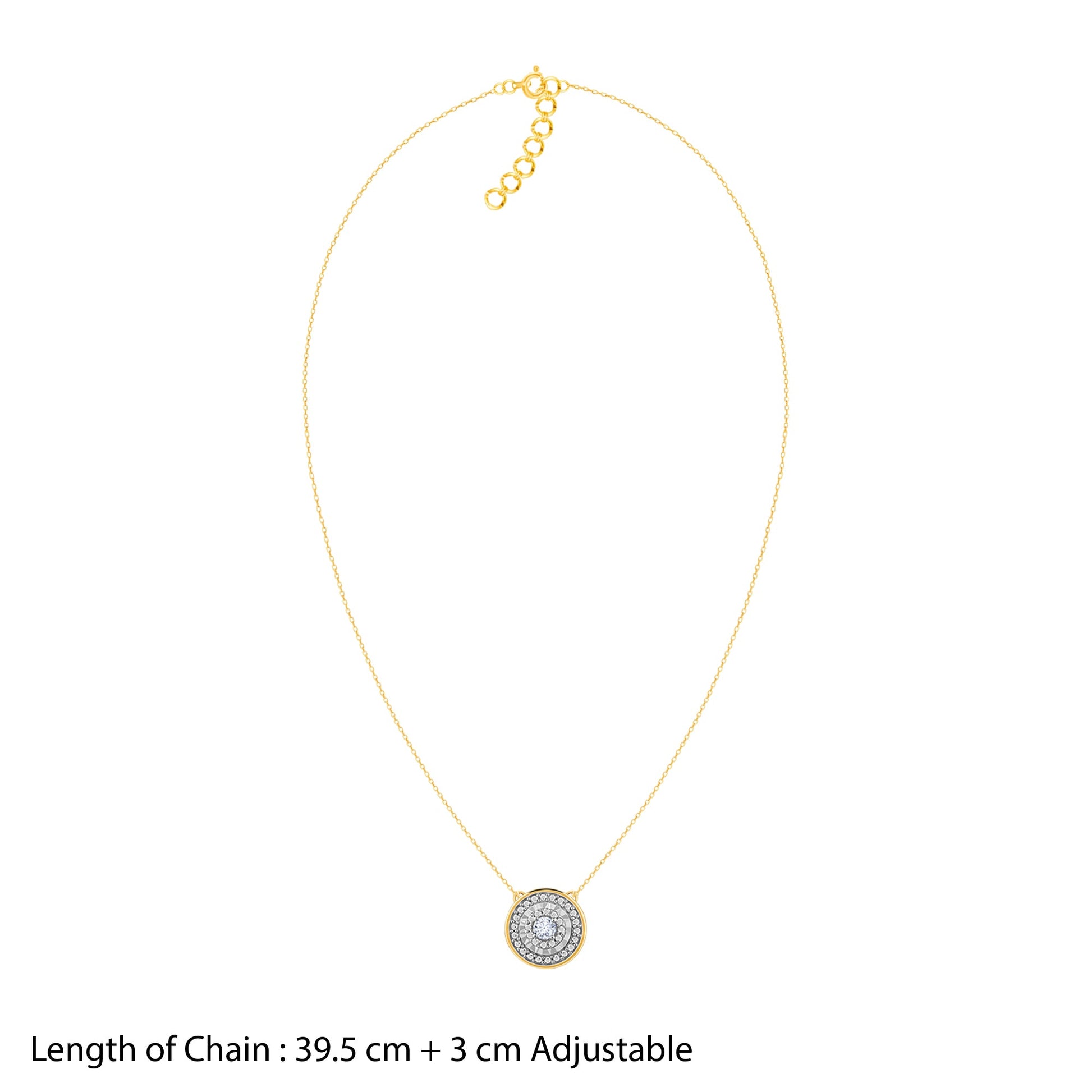 Gold Gorgeous Cluster Diamond Necklace