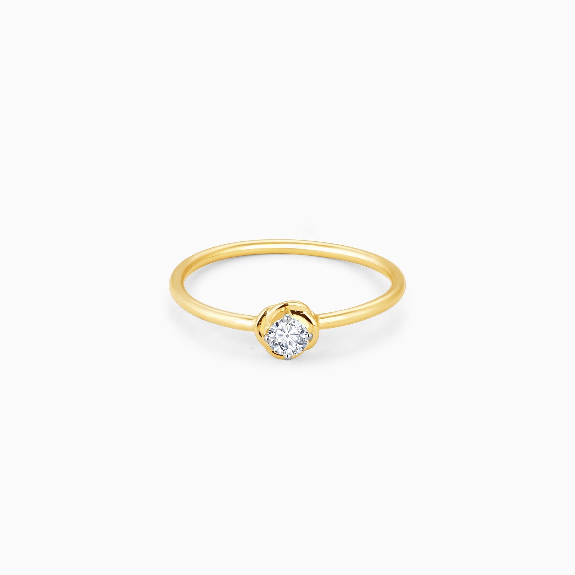 Gold Heartfelt Solitaire Diamond Ring
