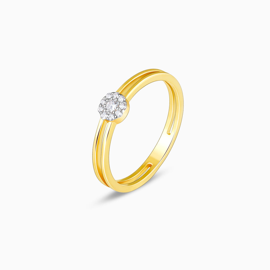 Gold Glistening Grace Diamond Ring