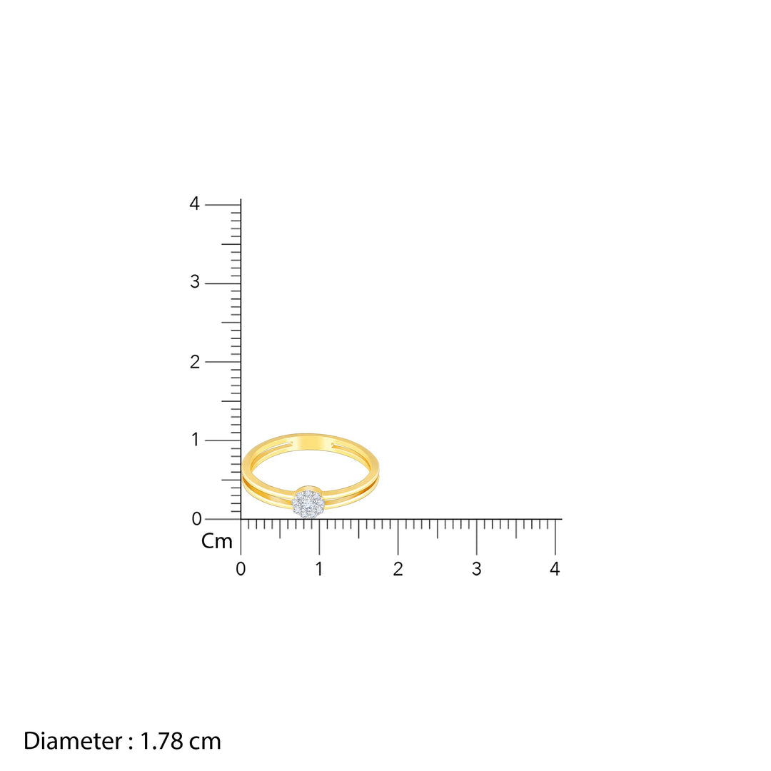 Gold Glistening Grace Diamond Ring