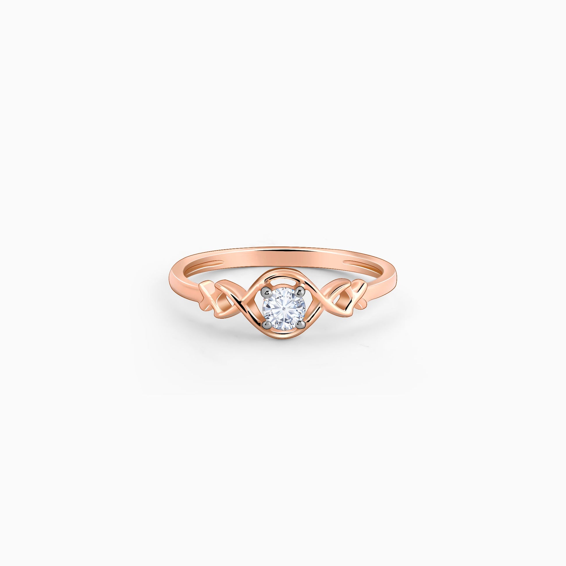 Rose Gold Jubilant Solitaire Diamond Ring