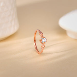Rose Gold Jubilant Solitaire Diamond Ring