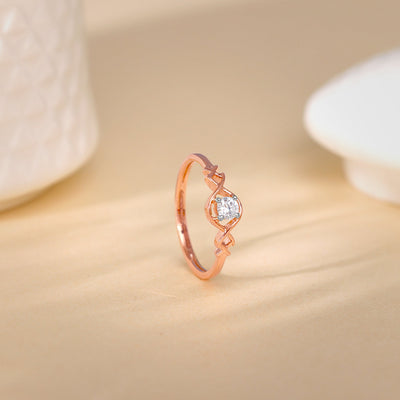 Rose Gold Jubilant Solitaire Diamond Ring